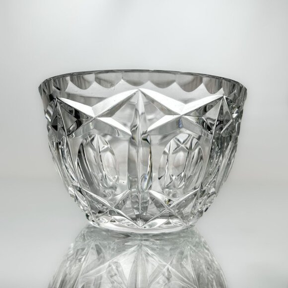 Crystal Creamer Set | Cut Crystal in 1970s Retro Design | Creamer, Sugar Bowl, T - Picture 7 of 10